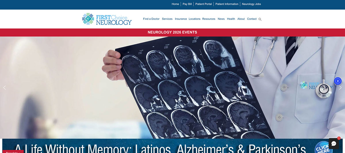 First Choice Neurology homepage