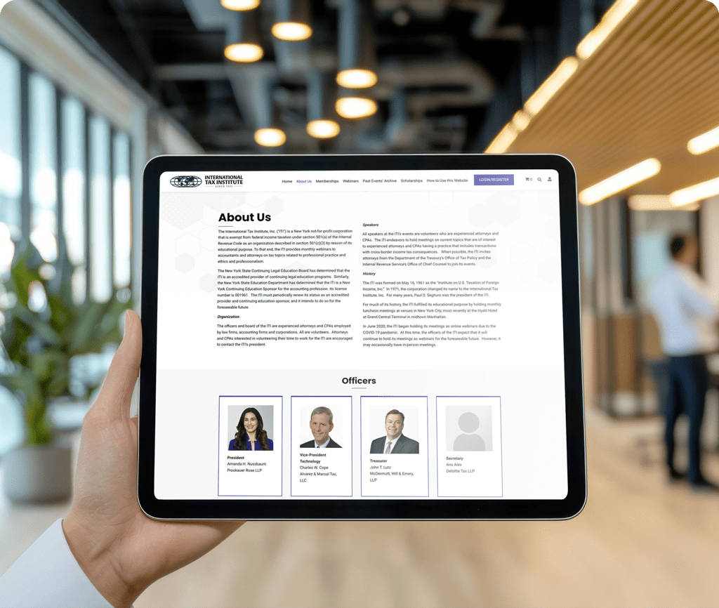 international tax institute tablet