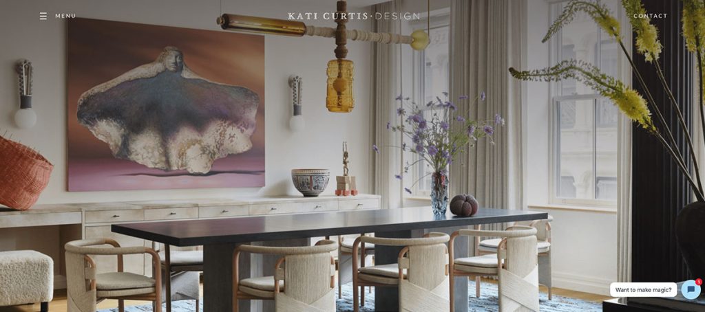 Kati Curtis Design homepage