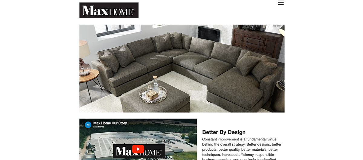 Max Home homepage