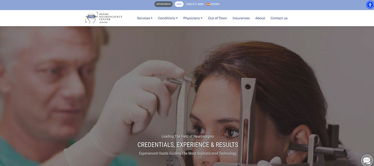 Miami Neuroscience Center homepage