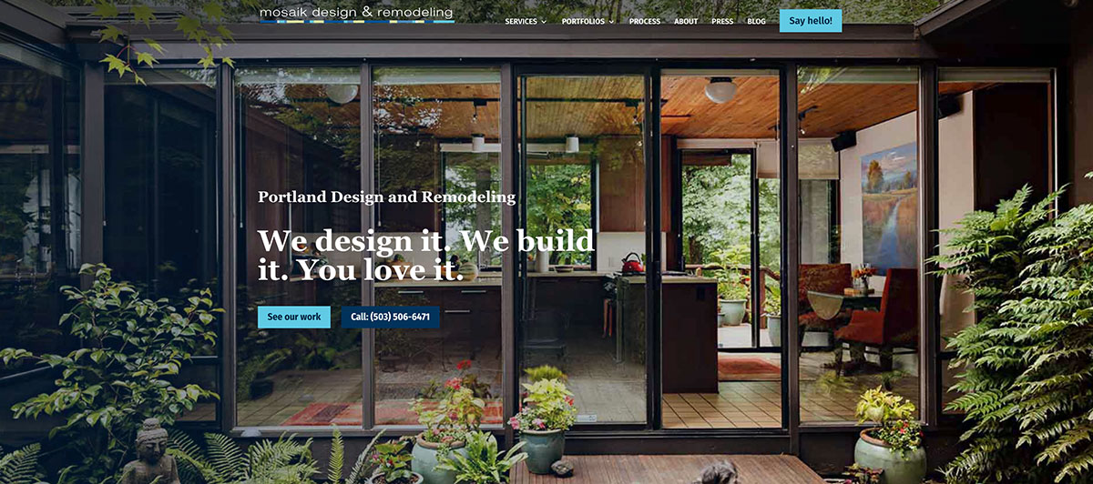 Mosaik Design and Remodeling homepage