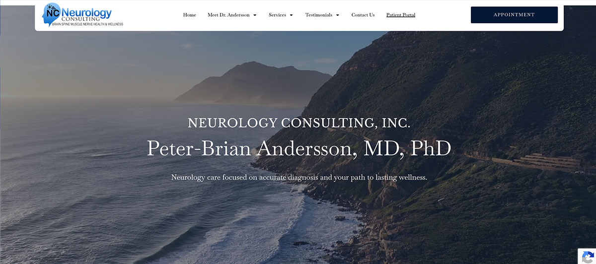 NC Neurology Consulting homepage