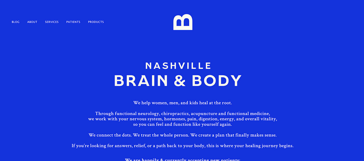 Nashville Brain and Body homepage