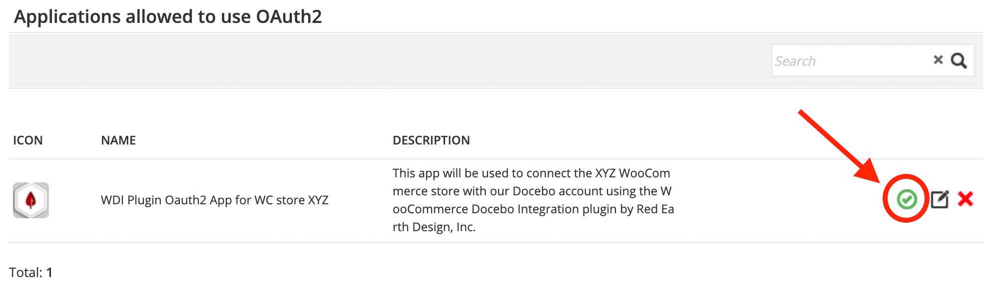 OAuth2 App activated