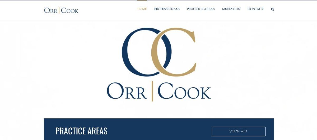 Orr Cook logo with interlocking navy and gold Cs and the brand name beneath on a white background.
