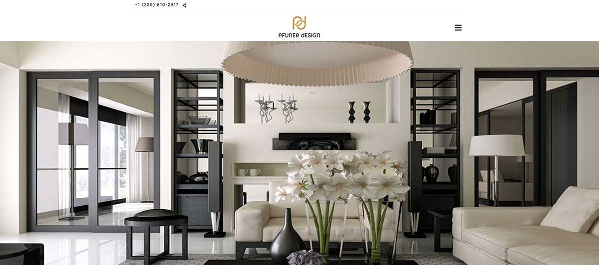 Pfuner Design homepage