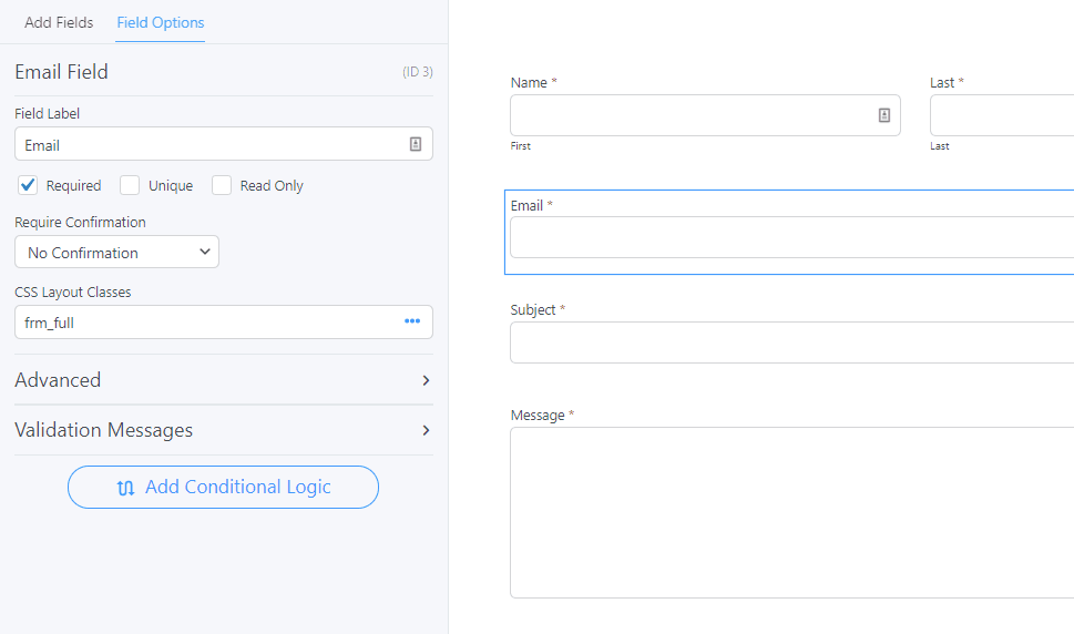adding labels to forms