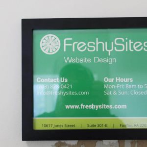 FS Fairfax sign with hours and contact info