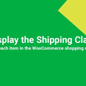 How to display the Shipping Class of each item in the WooCommerce shopping cart