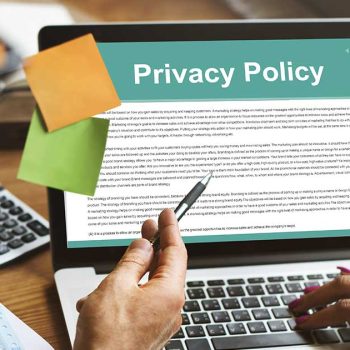 Privacy policy page on website