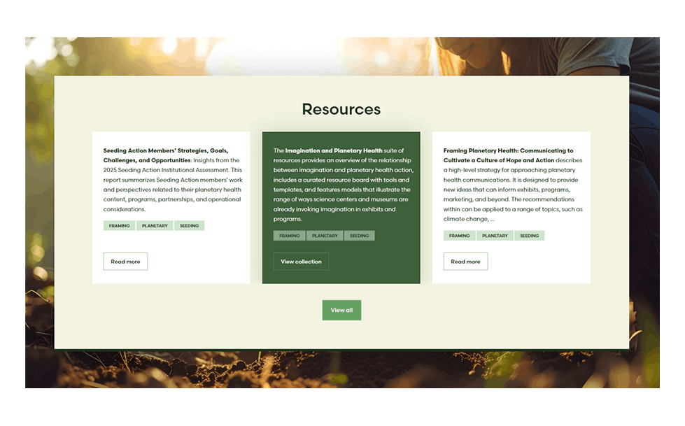 seeding action resource section