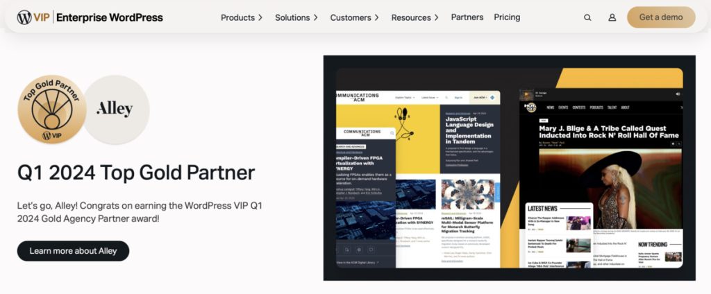 WordPress VIP Partners with Gold status