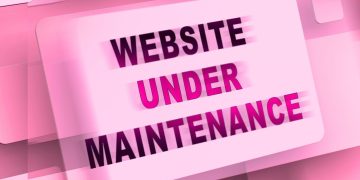 Website under maintenance sign indicating the site is temporarily unavailable