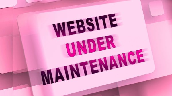 Website under maintenance sign indicating the site is temporarily unavailable